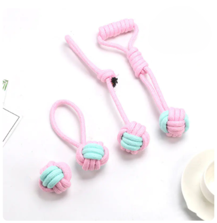 Bite-Resistant Cotton Rope Ball for Cats & Dogs