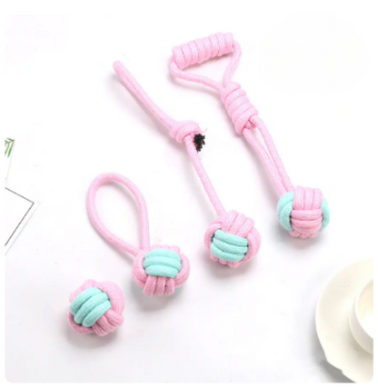 Bite-Resistant Cotton Rope Ball for Cats & Dogs