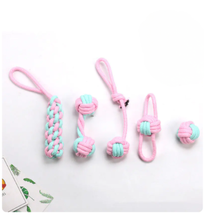 Bite-Resistant Cotton Rope Ball for Cats & Dogs
