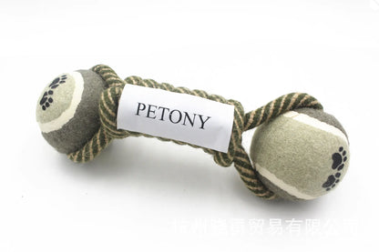 Cotton Rope Tennis Ball Dog Toy