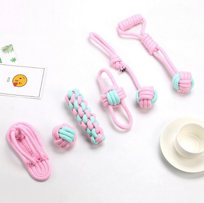 Bite-Resistant Cotton Rope Ball for Cats & Dogs