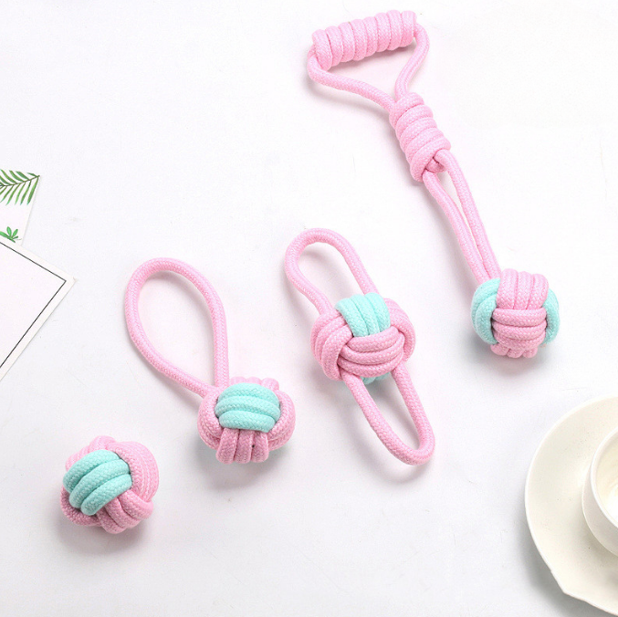 Bite-Resistant Cotton Rope Ball for Cats & Dogs