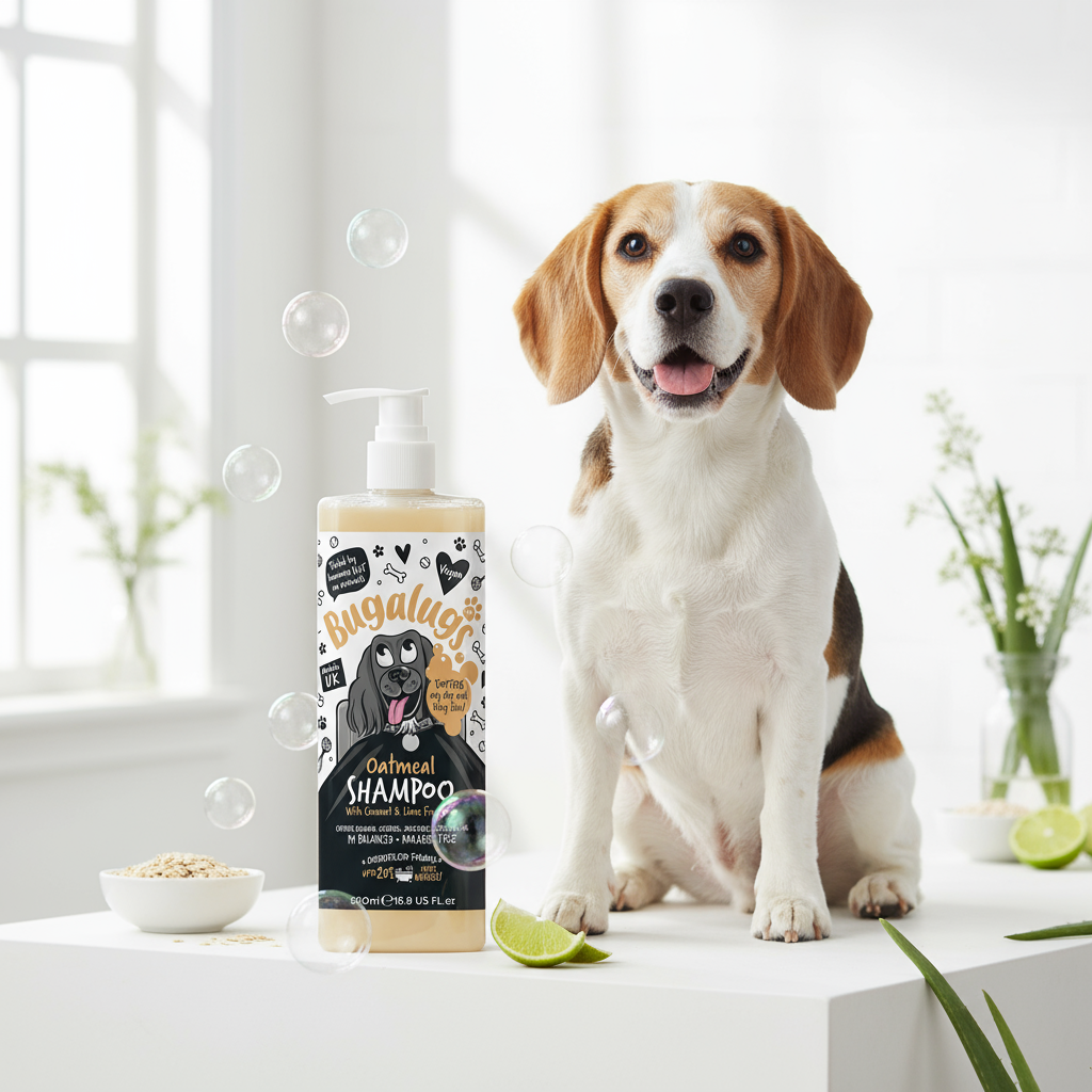 BUGALUGS Shampoo with beagle