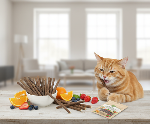 Natural Cat Chew Sticks with Fruit Flavor